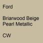 Preview: Ford, Briarwood Beige Pearl Metallic, CW.